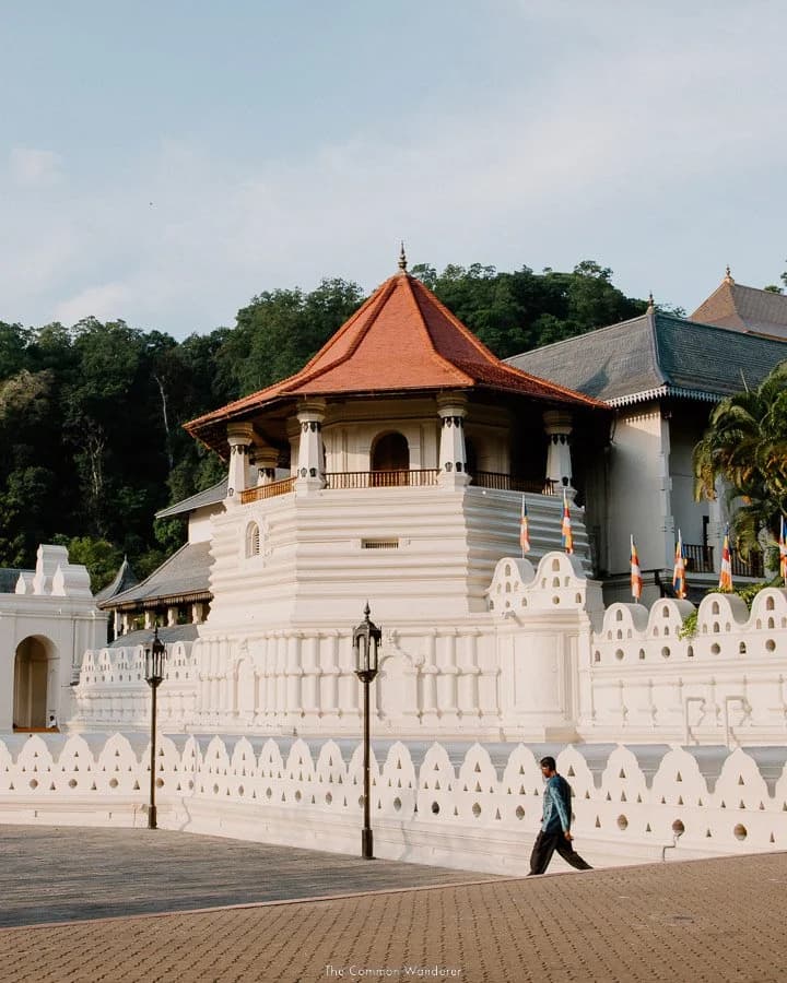 The Temple of the Sacred Tooth Relic beside Kandy Lake